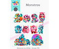 Kit Digital Monstros Kids - Combo Ilustrações e Papéis - TITA