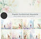 Kit Digital Papel Sunbonnet Aquarela Floral - tutti - Thumbnail 1