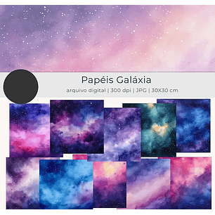 Kit Digital Galáxia Aquarela - tutti