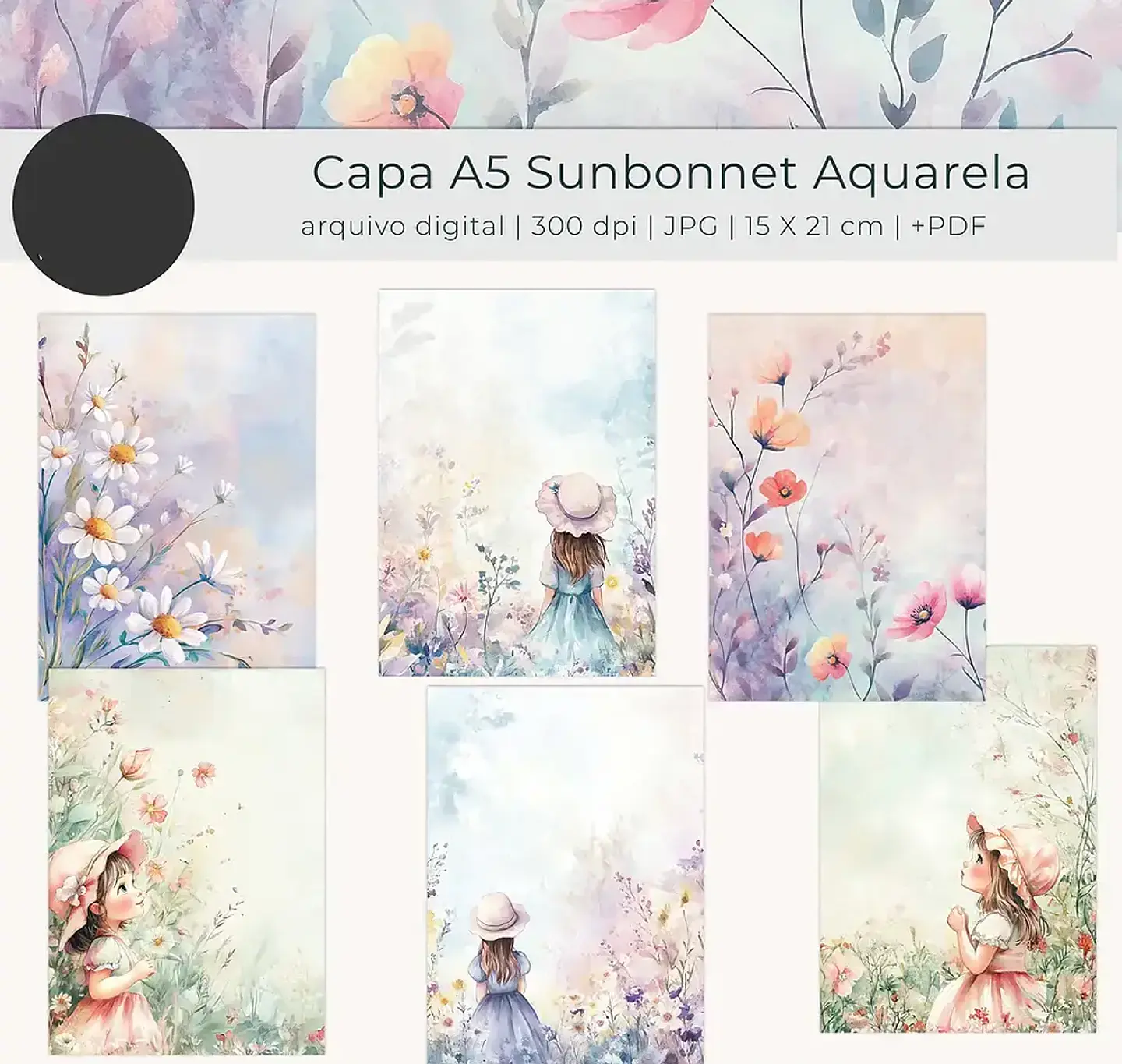 Arquivo Capas A5 Sunbonnet Aquarela - tutti 1