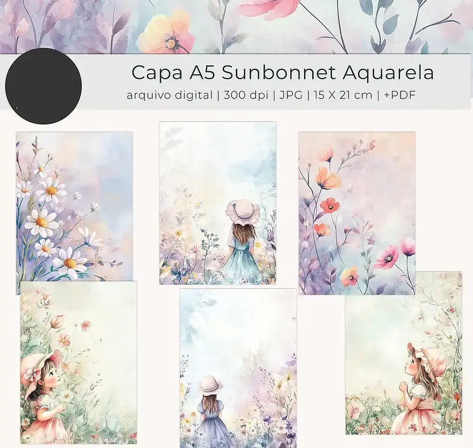 Arquivo Capas A5 Sunbonnet Aquarela - tutti 1