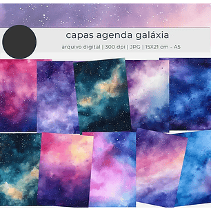 Arquivo Capas A5 Galáxia Aquarela - tutti