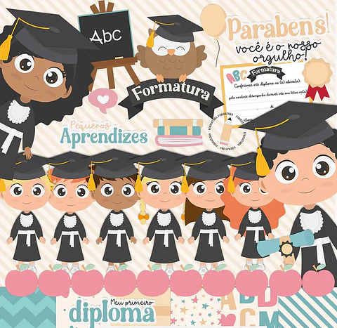 Kit Digital Formatura ABC - Tuti Estudio