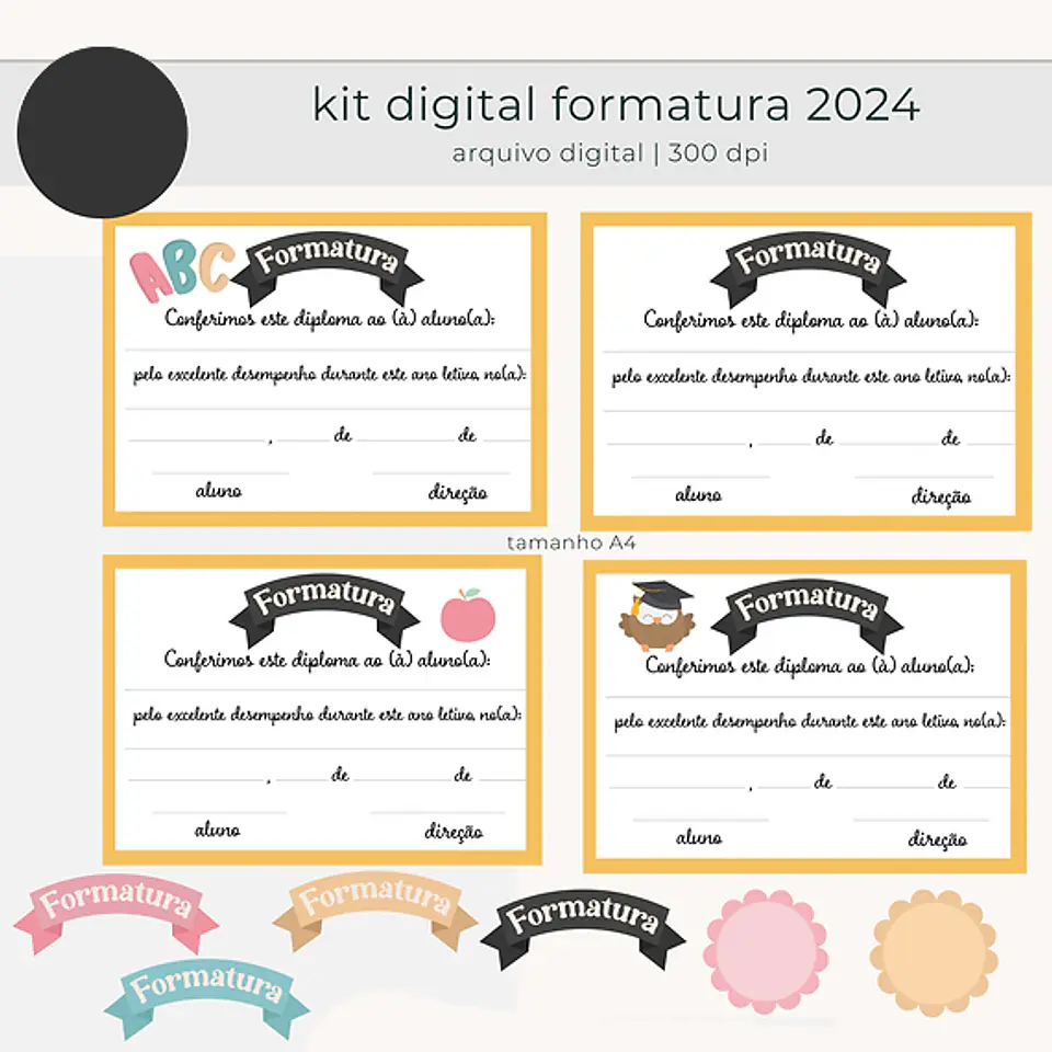 Kit Digital Formatura ABC - Tuti Estudio 6