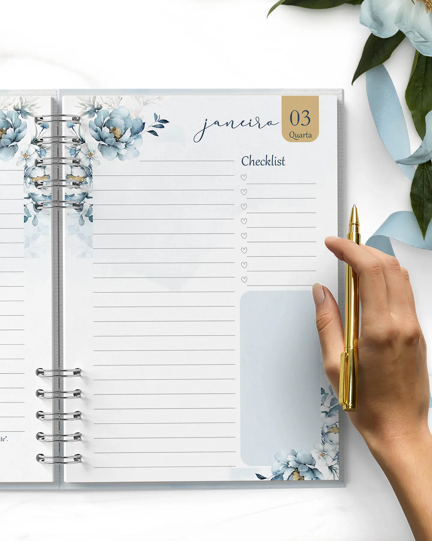Arquivo Agendas 2025 Coleção Floral Azul - Bicho Papel 8
