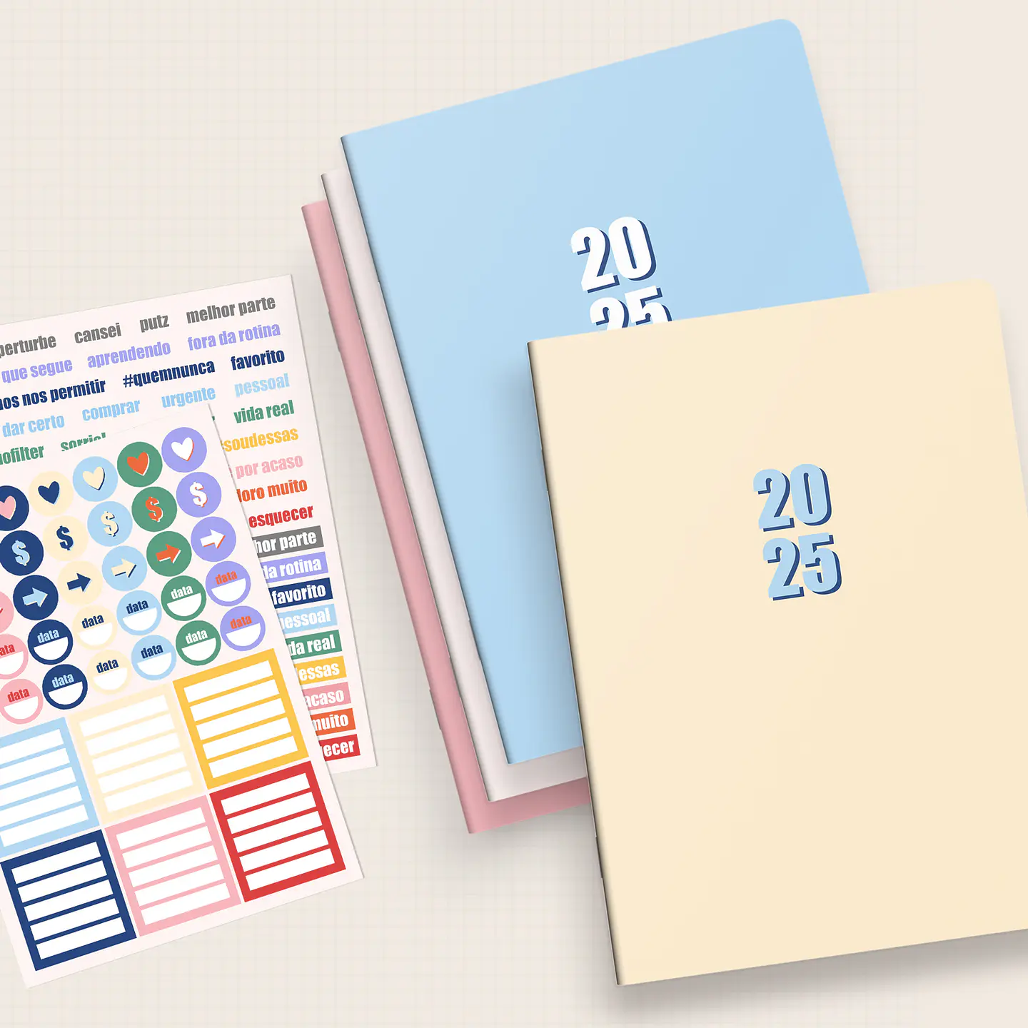 Arquivo Capas Planner Trimestral Coleção Color Block Brochura 2025 - NILMARA 1