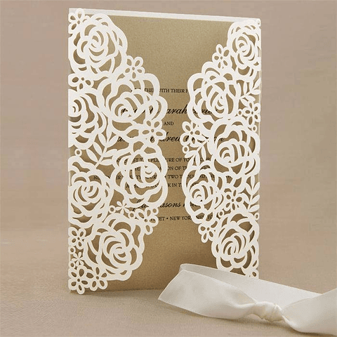 Arquivo de Corte Envelope Convite Rendado