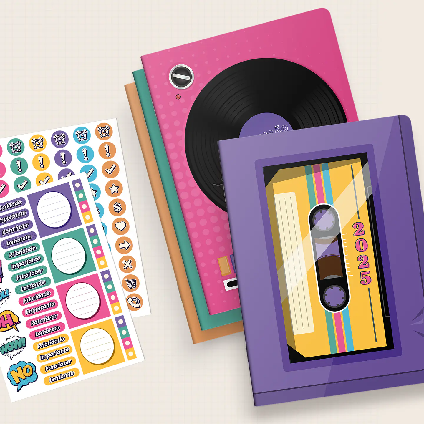 Arquivo Capas Planner Trimestral Coleção Retrô 2.0 2025 Brochura - NILMARA 1