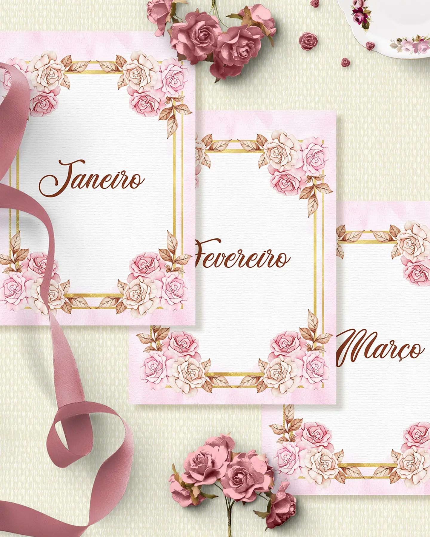 Arquivo Combo Agenda Mulher Virtuosa - Floral Rosa - Bicho Papel 4