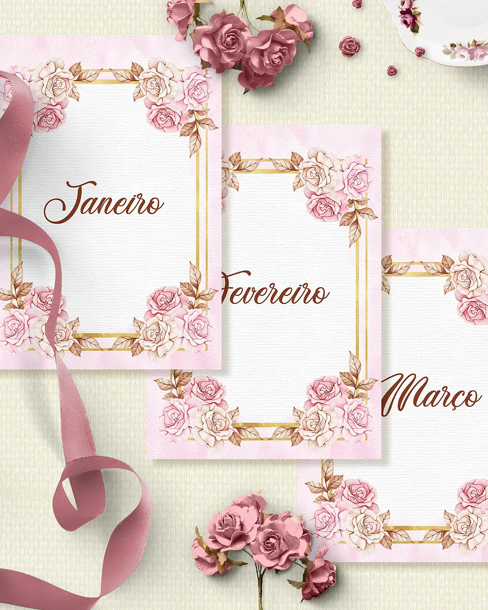 Arquivo Combo Agenda Mulher Virtuosa - Floral Rosa - Bicho Papel 4