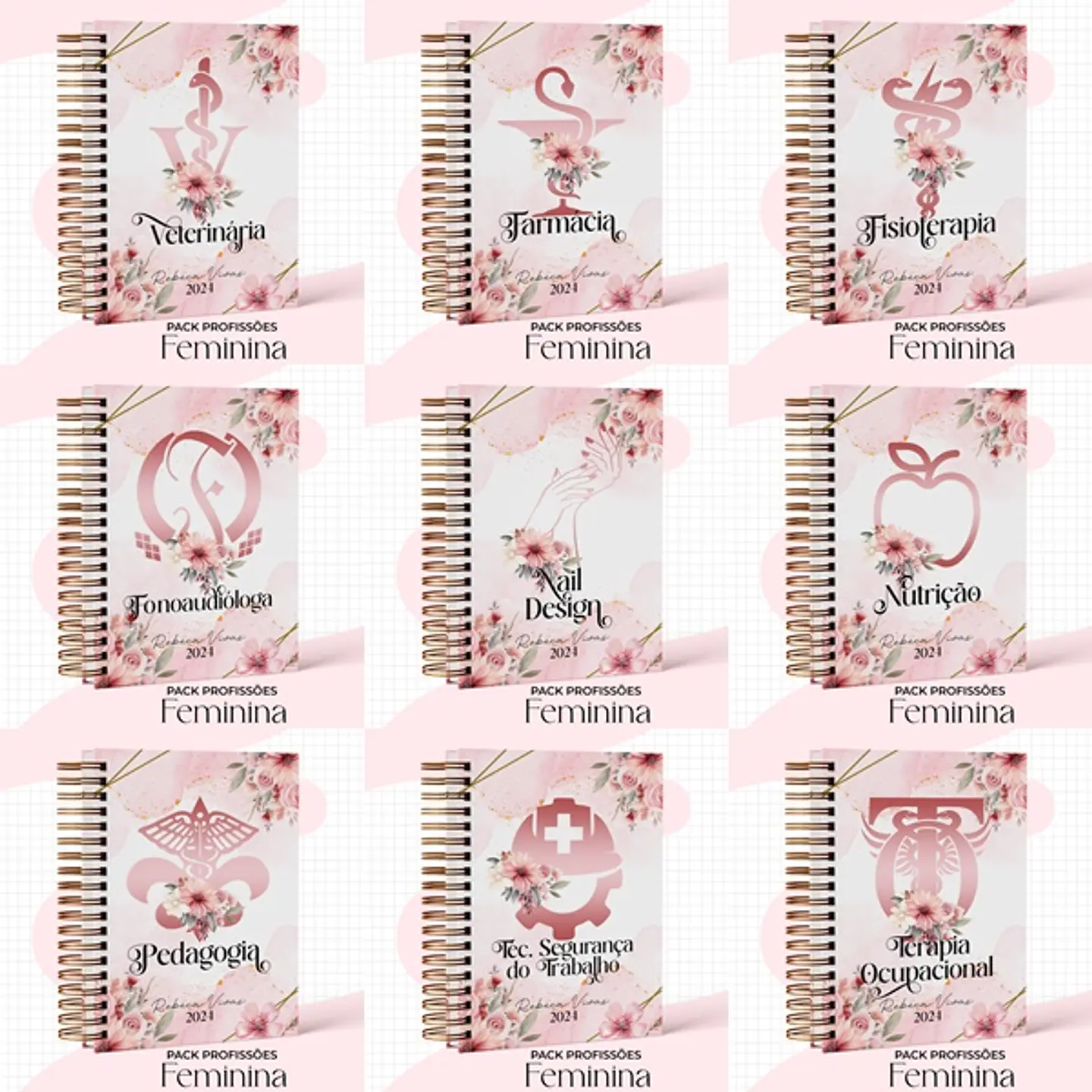 Arquivo Capas Profissões Rosa Floral - 43 brasões 1