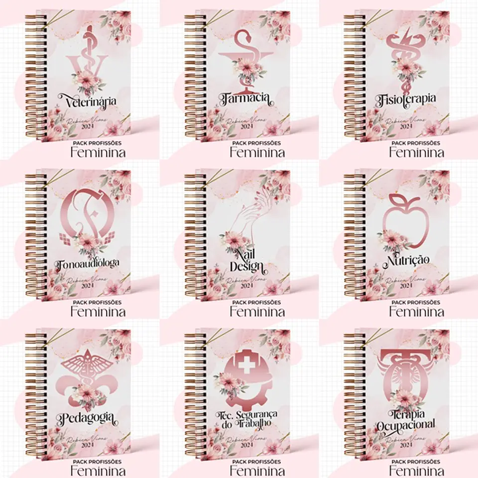 Arquivo Capas Profissões Rosa Floral - 43 brasões 1