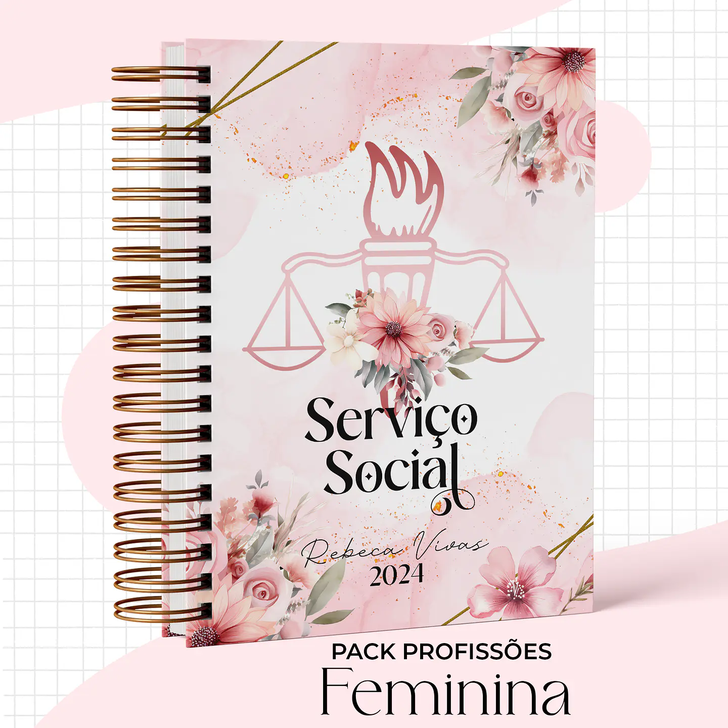 Arquivo Capas Profissões Rosa Floral - 43 brasões 2