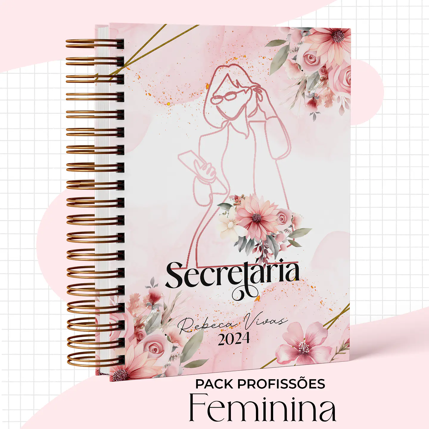 Arquivo Capas Profissões Rosa Floral - 43 brasões 3