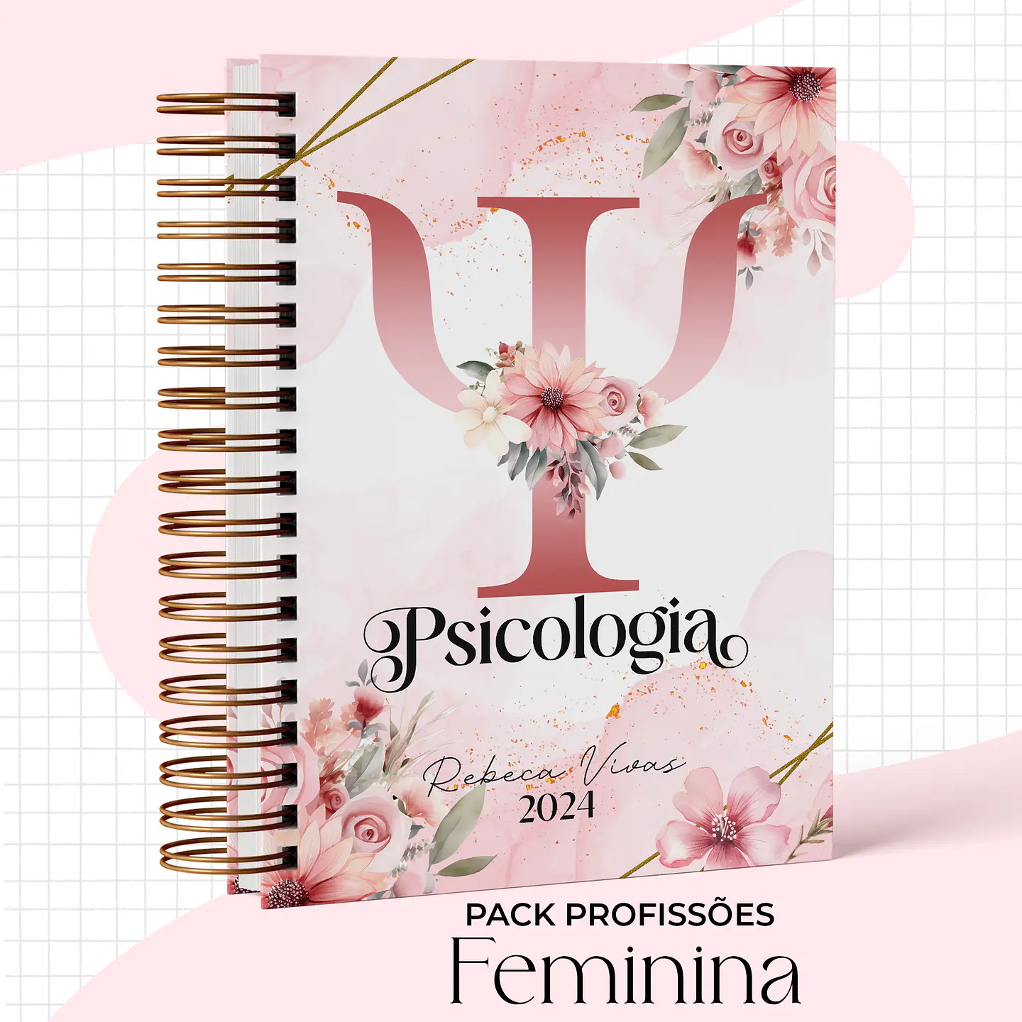 Arquivo Capas Profissões Rosa Floral - 43 brasões 6