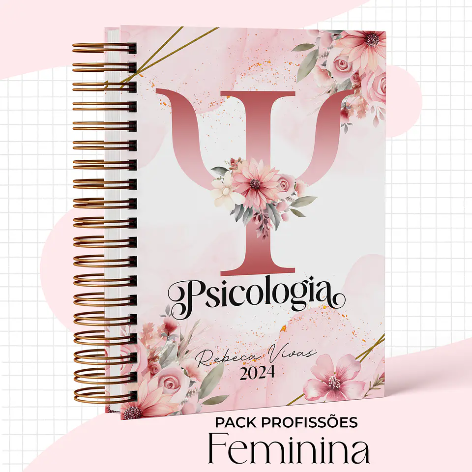 Arquivo Capas Profissões Rosa Floral - 43 brasões 6