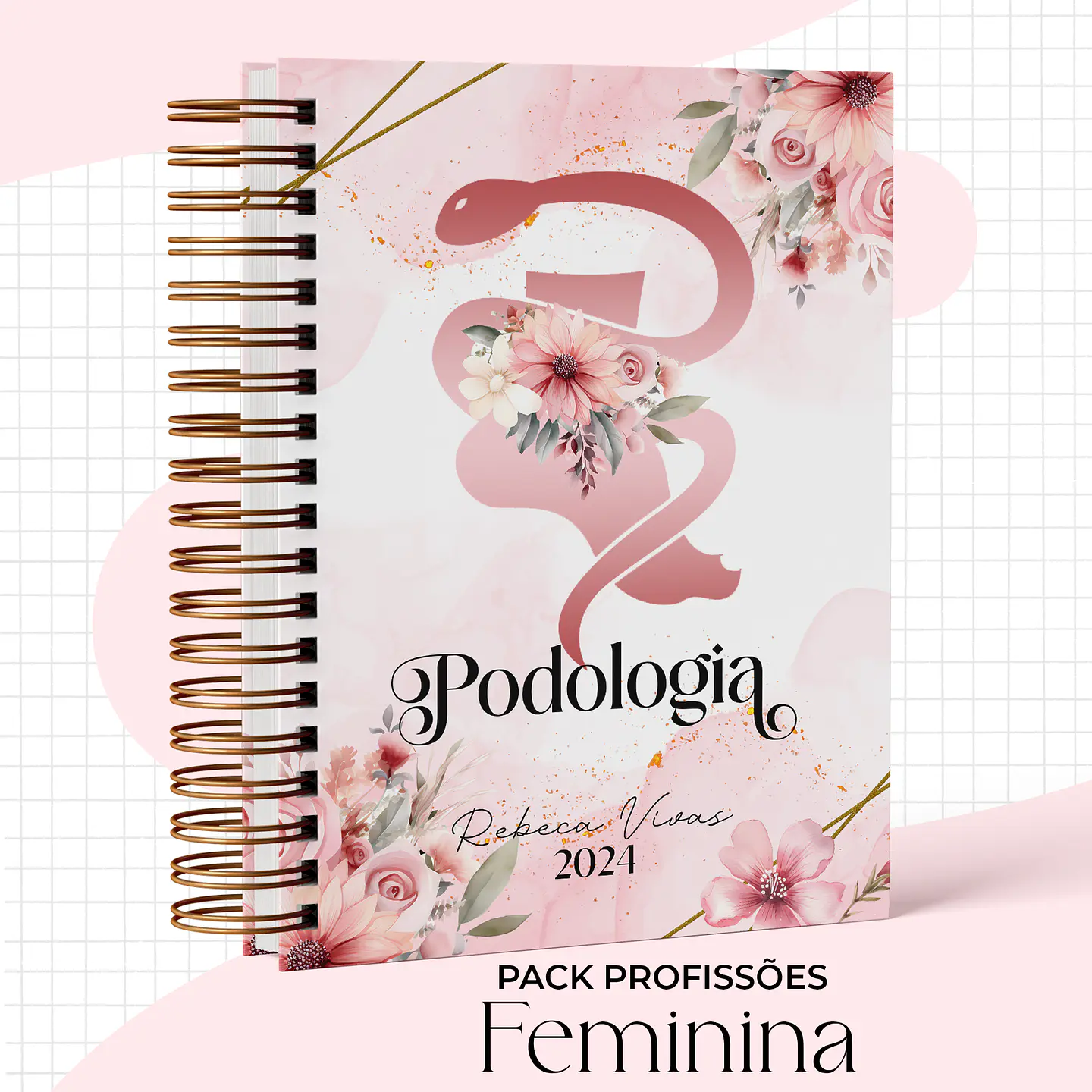 Arquivo Capas Profissões Rosa Floral - 43 brasões 8