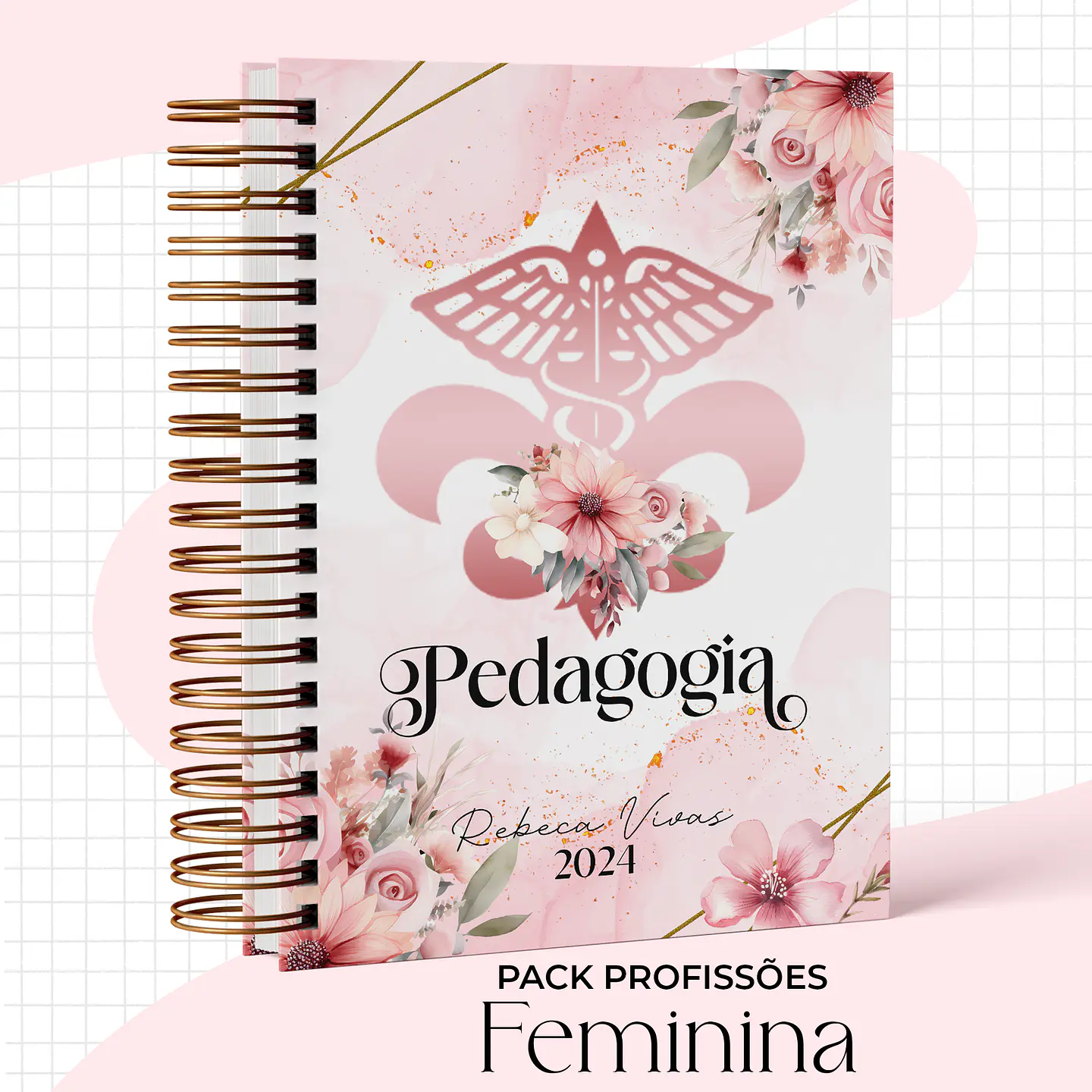 Arquivo Capas Profissões Rosa Floral - 43 brasões 9