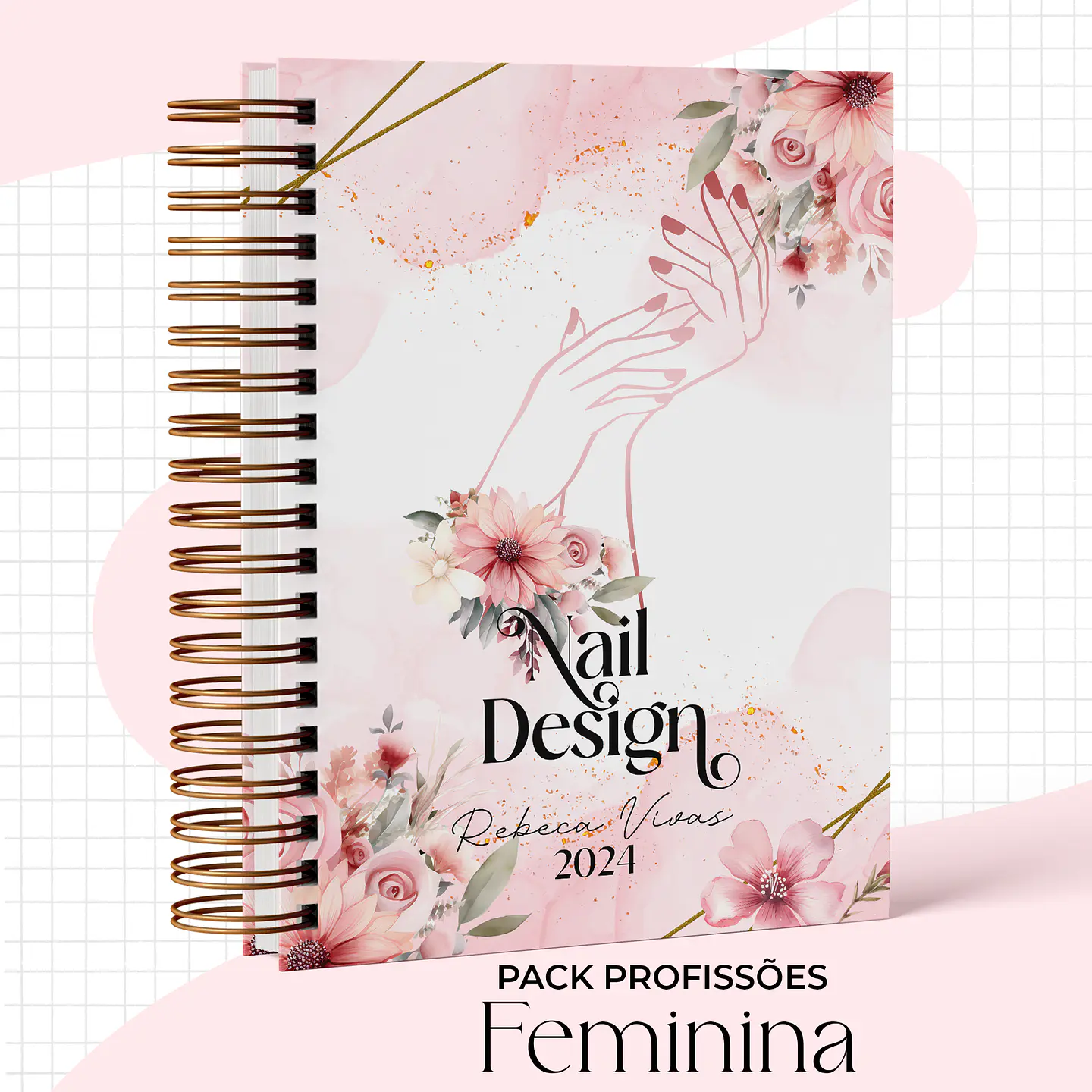 Arquivo Capas Profissões Rosa Floral - 43 brasões 11