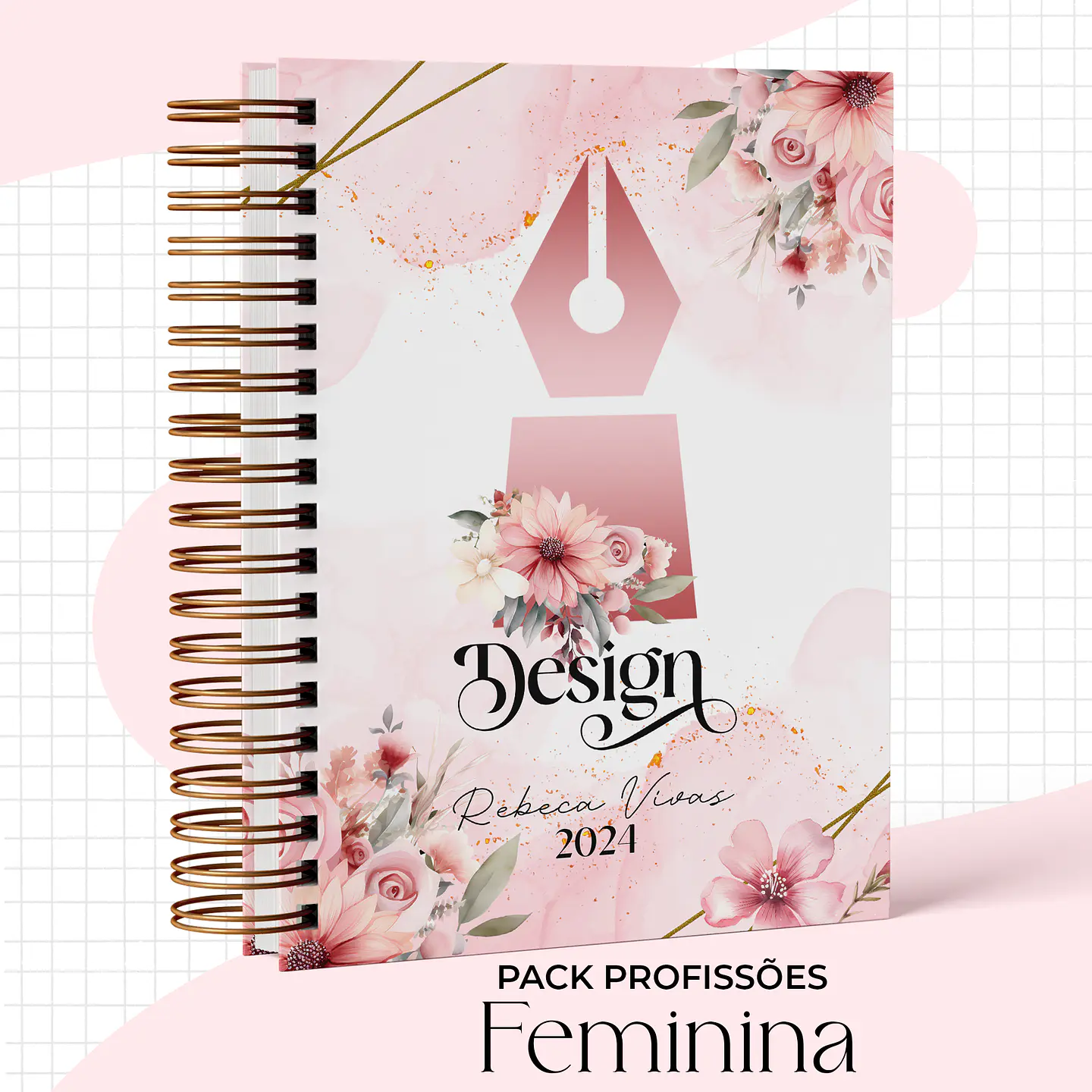 Arquivo Capas Profissões Rosa Floral - 43 brasões 30