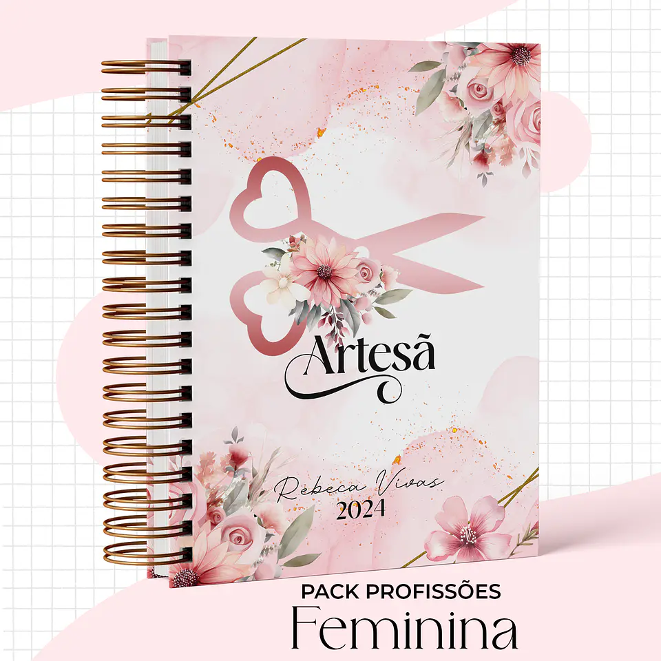 Arquivo Capas Profissões Rosa Floral - 43 brasões 37