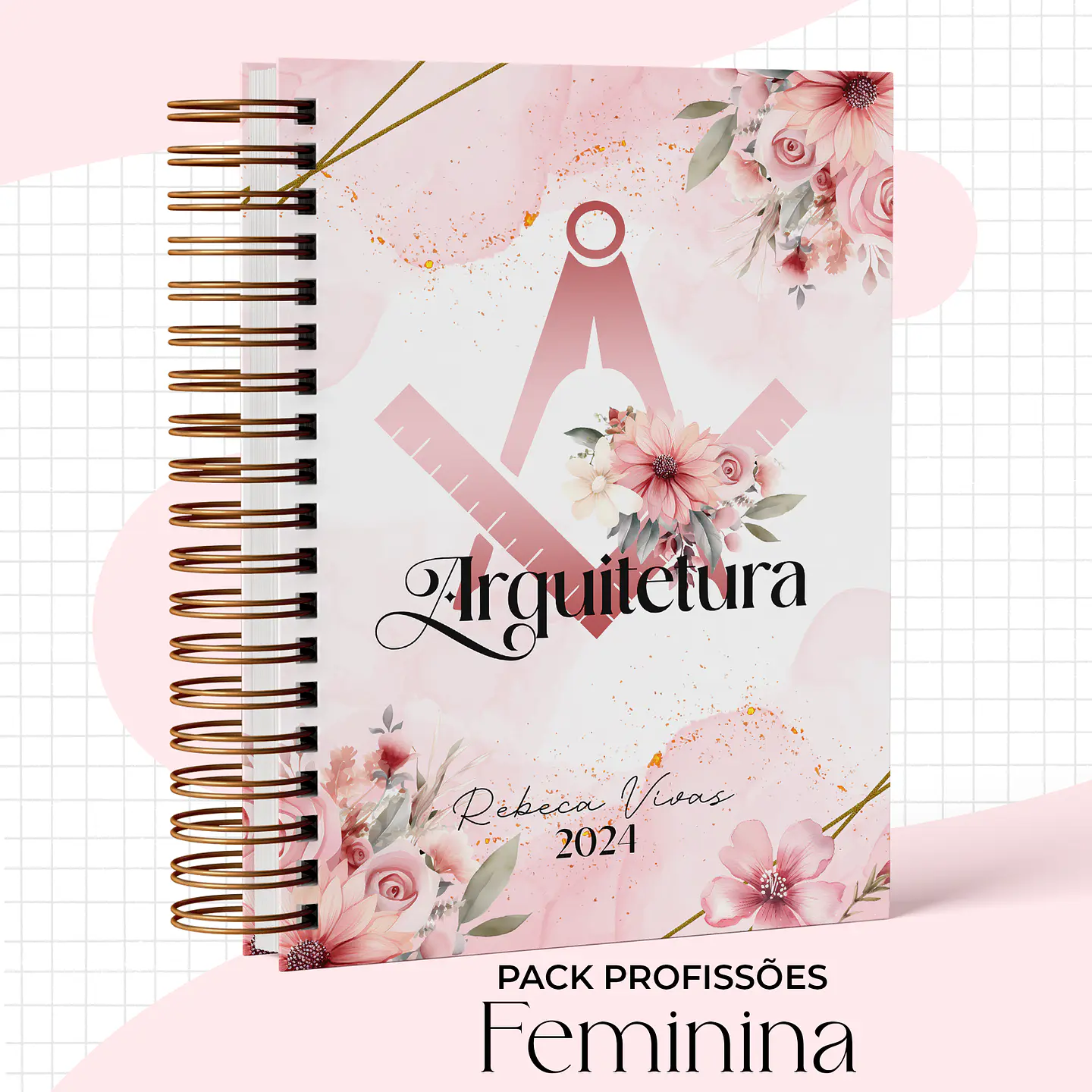 Arquivo Capas Profissões Rosa Floral - 43 brasões 38