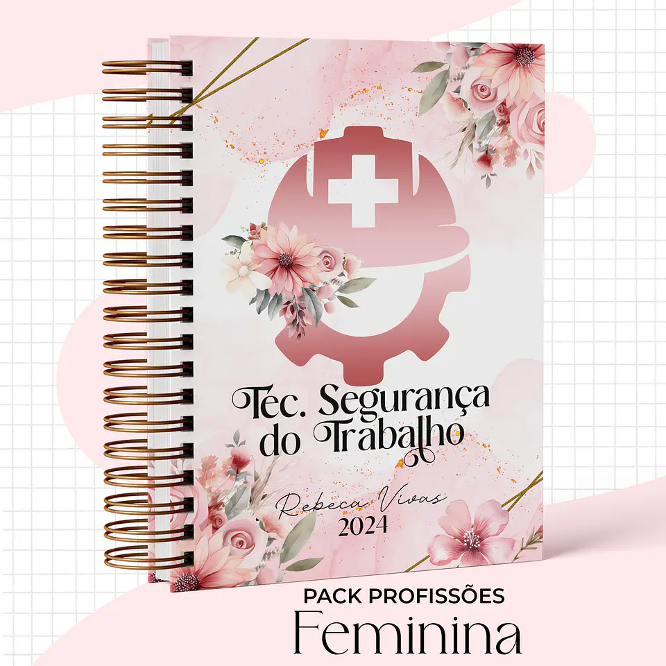 Arquivo Capas Profissões Rosa Floral - 43 brasões 43