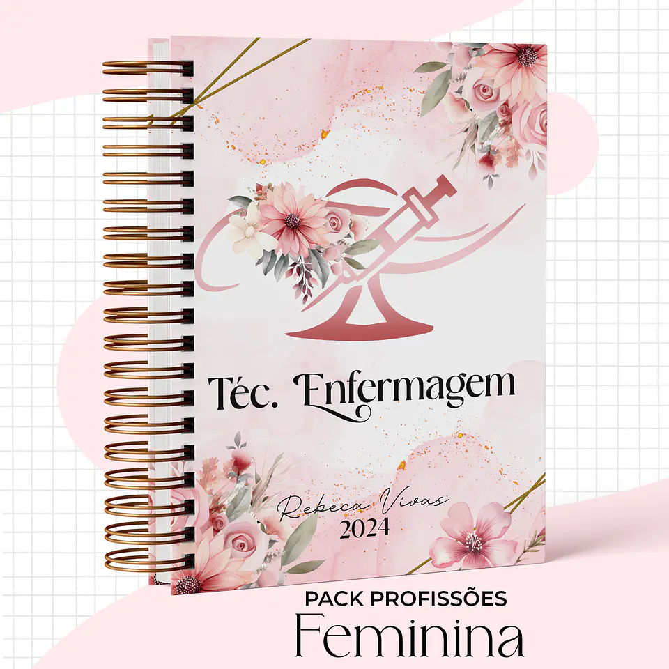 Arquivo Capas Profissões Rosa Floral - 43 brasões 44