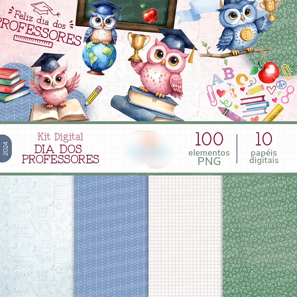 Kit Digital Dia dos Professores - Chuvinha de Papel 3