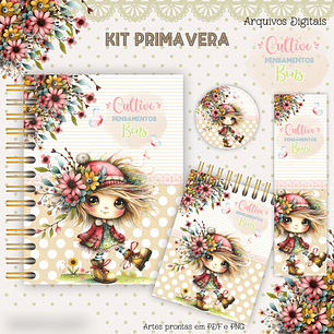 Arquivo Kit Primavera Menina Floral - CRYS ARTS