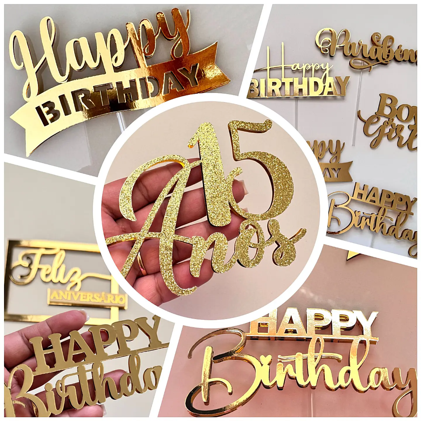 Arquivo Combo 18 Mini Topos Happy Birthday - toppers de luxo 1