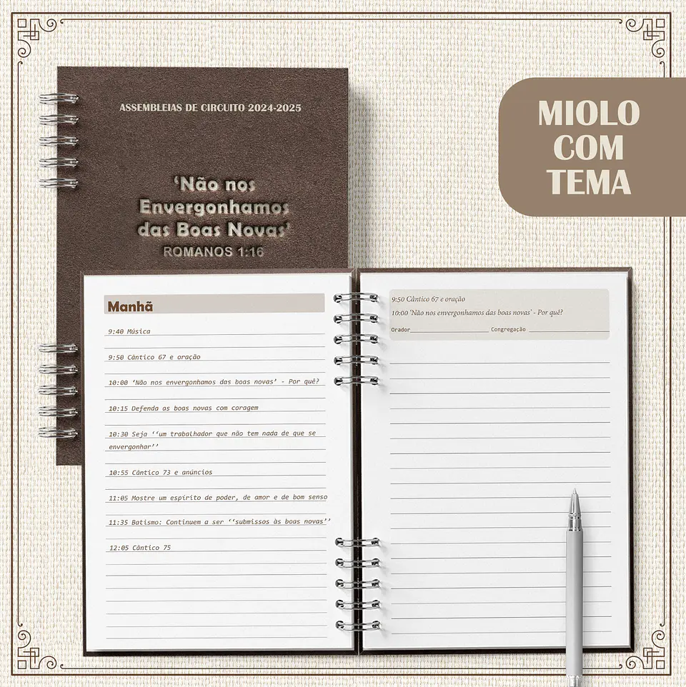 Arquivo Caderno Assembleias Circuito 2024 e 2025 COM OS TEMAS MASCULINO - Bicho Papel 3