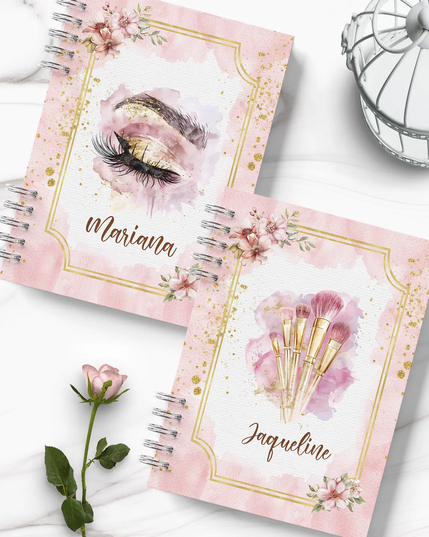 Arquivo Kit 12 Capas e Miolo Pautado Coleção Glamour Floral - Bicho Papel 9
