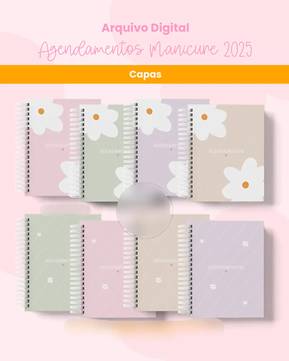 Arquivo Agenda Agendamentos Manicure e Nail Designer 2025 - Branco Papel 5