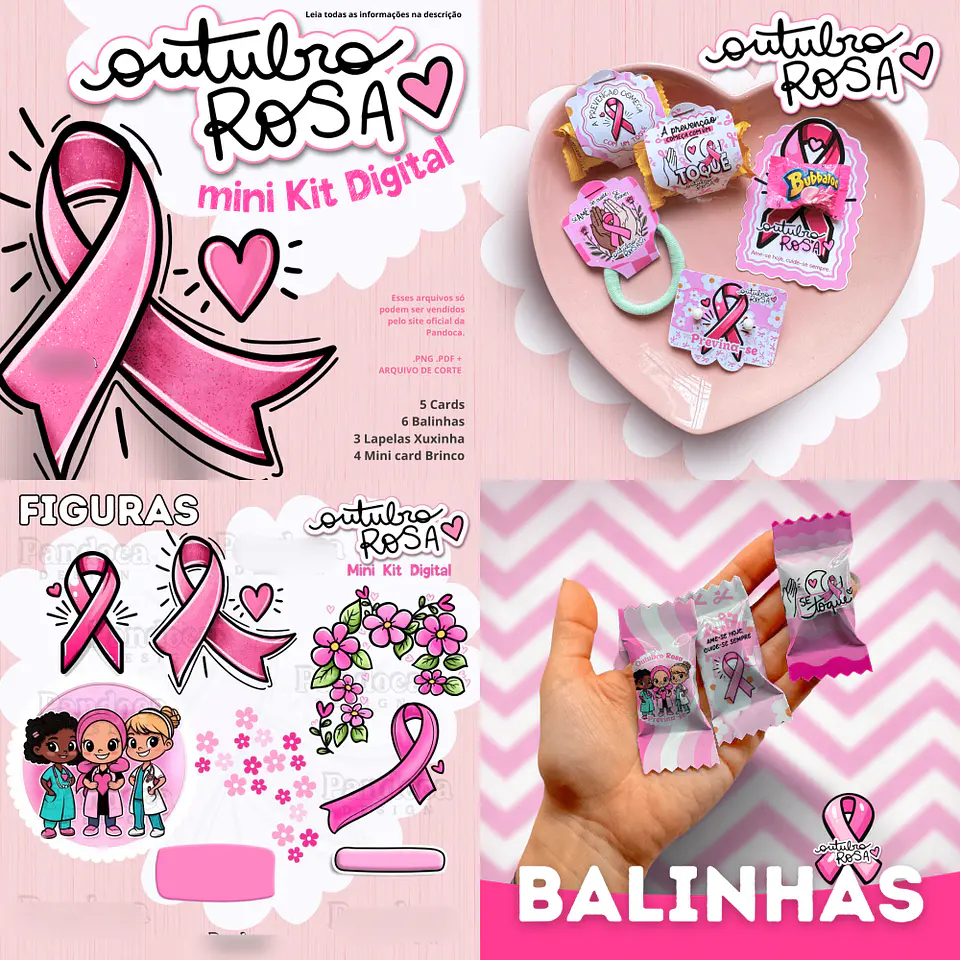 Arquivo Outubro Rosa Mini Kit Digital - Pandoca 1