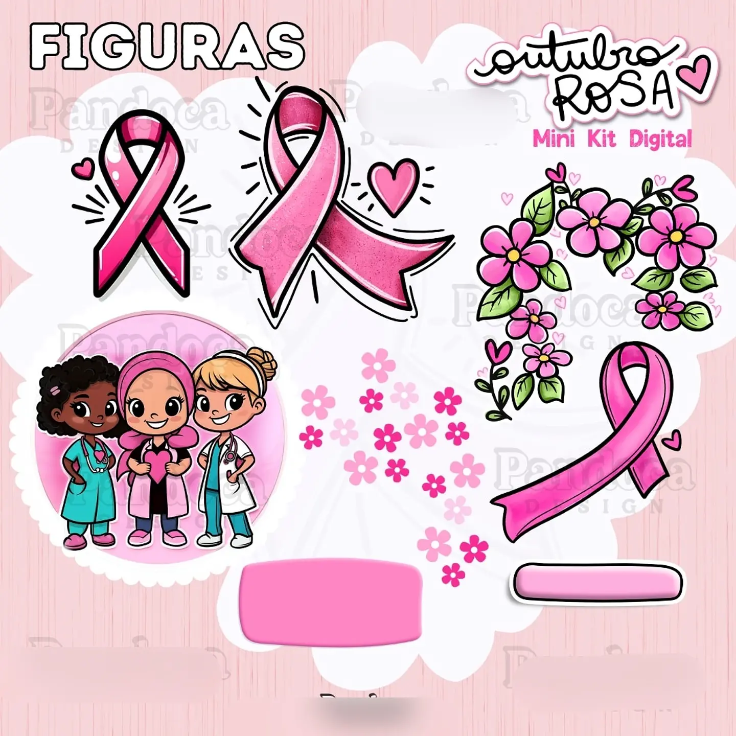 Arquivo Outubro Rosa Mini Kit Digital - Pandoca 4