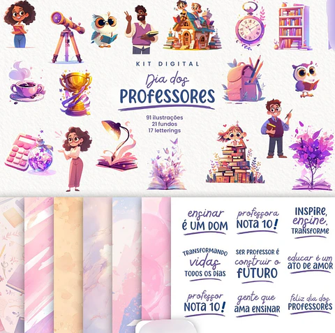 Kit Digital Dia dos Porfessores - AMARANTTO