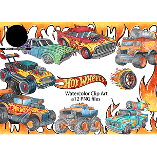 Kit Digital Hot Whells Aquarela 