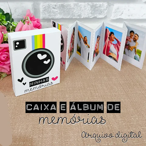 Arquivo Caixa Câmera e Álbum de Memórias - Desenhitos da Jana