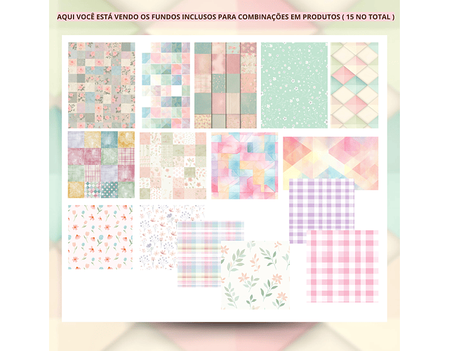 Kit Digital Alfabeto Patchwork Floral - ILUSTRACIN