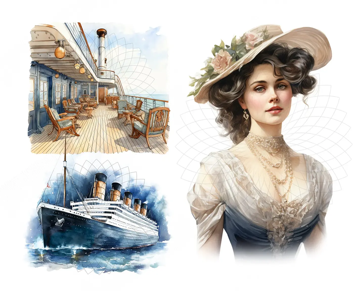 Kit Digital Titanic Aquarela 3