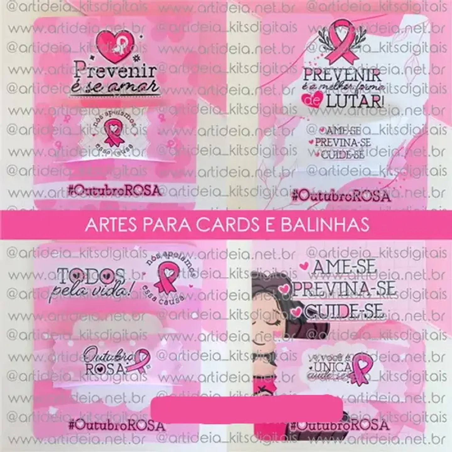 Kit Digital Outubro Rosa - Art Ideia 6