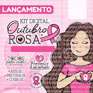 Kit Digital Outubro Rosa - Art Ideia