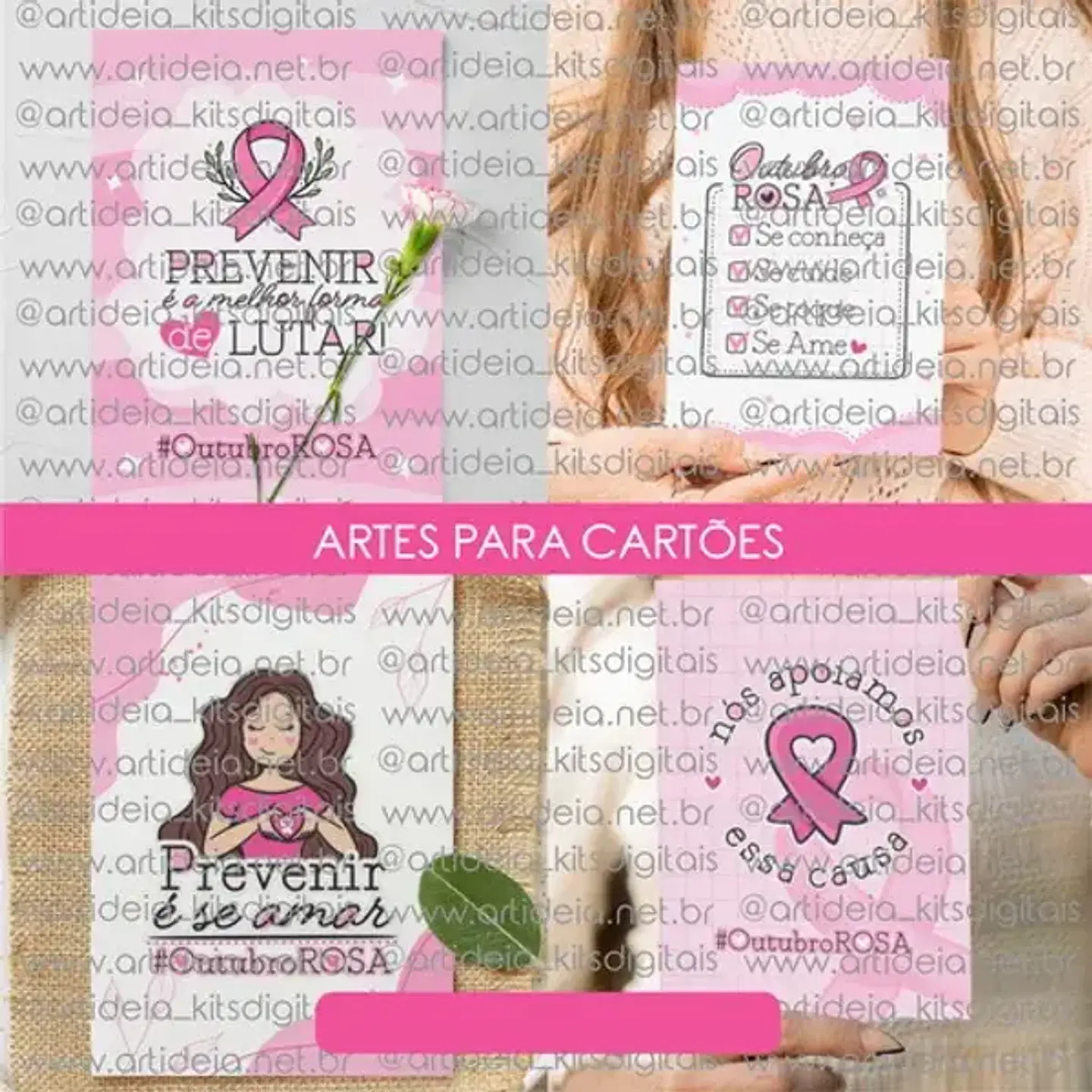 Kit Digital Outubro Rosa - Art Ideia 5