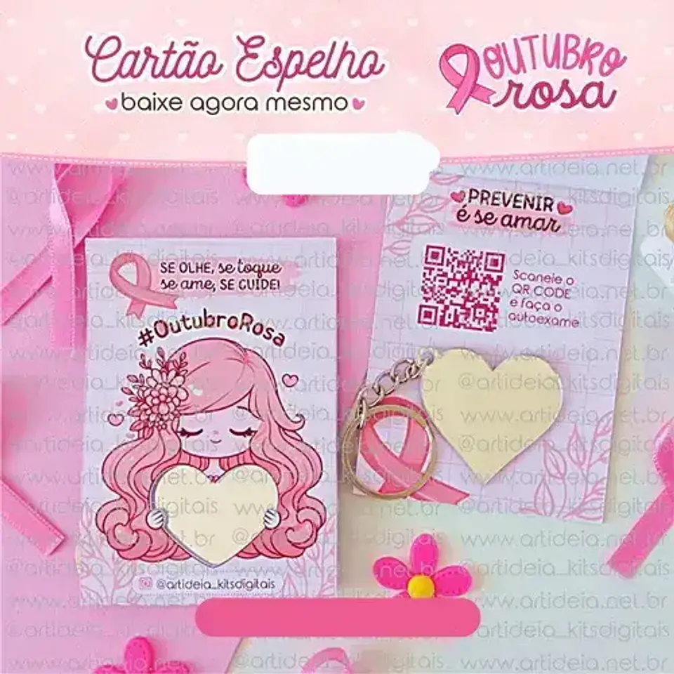 Arquivo Outubro Rosa Card Espelho - art ideia 1