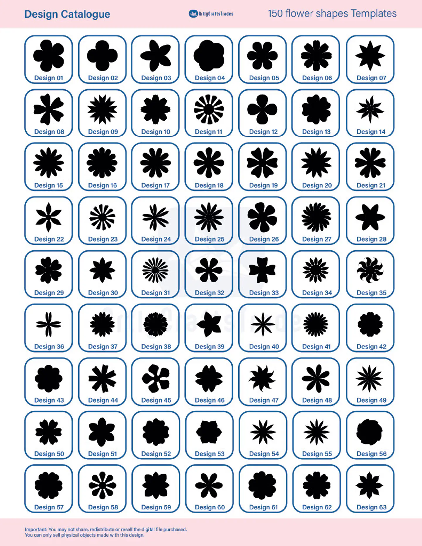 Arquivo de corte Combo 150 Moldes Flores  2