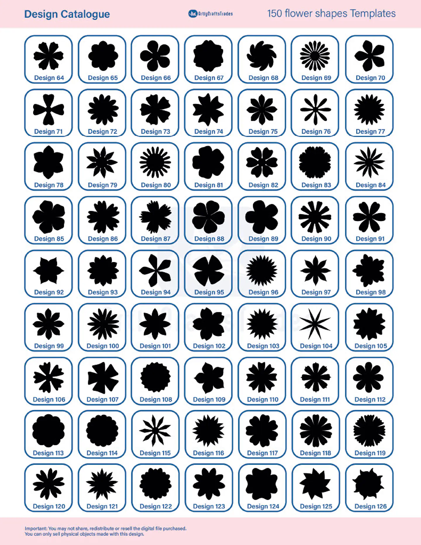 Arquivo de corte Combo 150 Moldes Flores  3