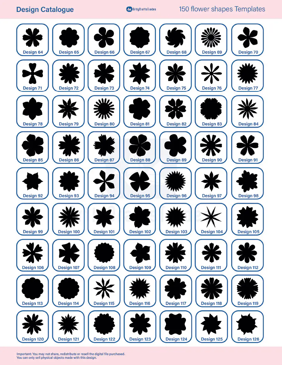 Arquivo de corte Combo 150 Moldes Flores  3