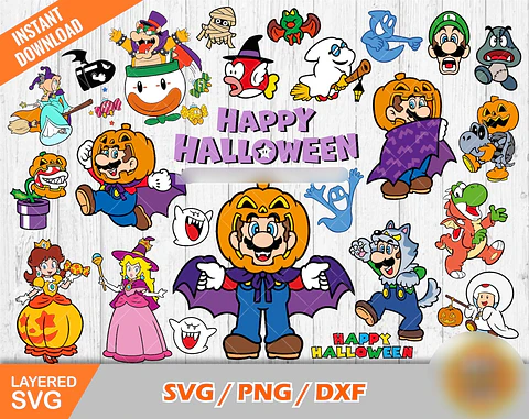 Kit Digital Super Mario Halloween