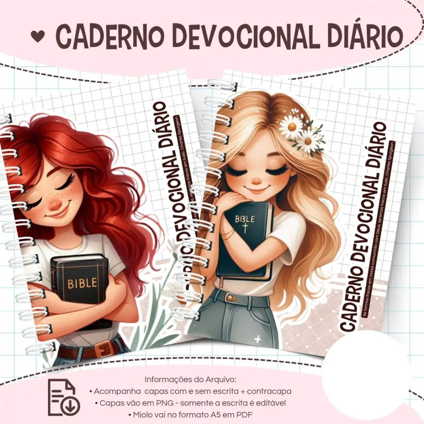 Arquivo Encadernação Super Pack Meninas Cristãs - ENCADERNA LOVERS 3